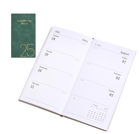 2025 Termin-Wochenbuch - täglicher und monatlicher Wochenkalender - Terminbuch-Planer, vertikales Kalenderbuch für das Zeitmanagement