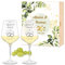 Maverton 2er Weingläser Set mit Gravur in Holzkiste - 490 ml Wein Gläser Set mit Namen und Datum - Hochzeitsgeschenk - personalisierte Geschenke für Paar zur Hochzeit zum Hochzeitstag