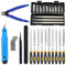 BAUSATZ 35 Pieces 3D Printer Accessories, Deburring Tool, Needle Files, Carving Knife Set, Tweezers, Pliers, Polished Bar, 3D Printer Tool Kit Deburring Tool for Plastic 3D Printing Finishing Tools