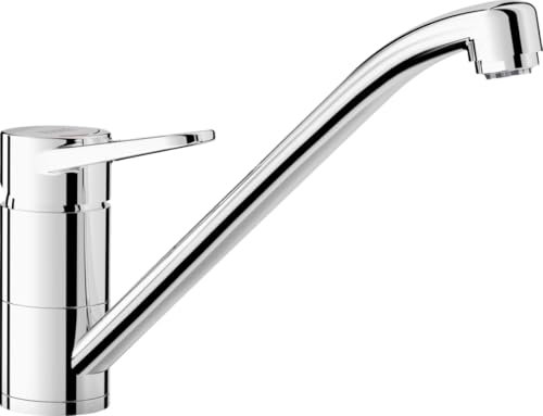 BLANCO WEGA II | Kitchen Mixer tap in Chrome | Low Pressure | Head Control Lever | Swivel spout for Greater Reach 180° | Ø35 mm tap Hole | 500 mm Flexible connectors | Smooth Operation