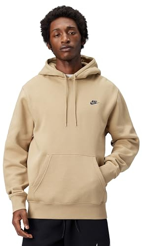 Nike Herren Club Pullover Fleece Hoodie, Fallschirmbeige/Fallschirmbeige/Obsidian, Large