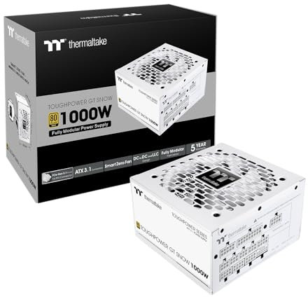 Thermaltake Toughpower GT 1000W | ATX 3.1 | PCIe 5.1 | 80+ Gold | Modular | Snow