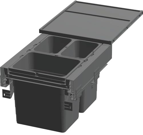 NINKA Abfalltrennsystem eins2pack Push-to-open KB 450 mm Dunkelgrau