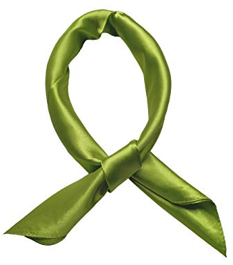 Topmode Foulard carré couleur unie 57 * 57cm (Vert)