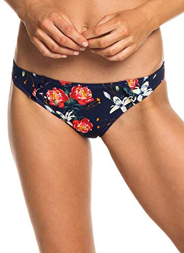 Roxy Damen Love and Karma Swimsuit Bikini Bottom Bikinihose, Schwimmen im mittelalterlichen Design Lilie, Blau, X-Small