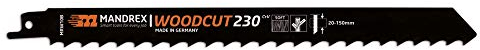 Mandrex | Säbelsägeblatt WOODCUT Tigersägeblatt 8,5 mm für jede Art von Holz, Baum- & Nadelholz | 230 mm | 2er Set