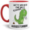 Tasse lustig mit Spruch - T-REX Kein Klopapier - Geschenk-Idee/Kaffeetasse/Büro/Arbeit/Virus/Dino-Saurier - Innen & Henkel Rot