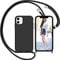 Nupcknn Coque en silicone avec cordon réglable pour iPhone 12/iPhone 12 Pro (noir 2 - 6,1 pouces)