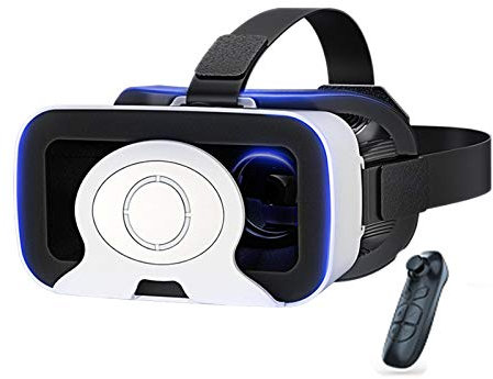 LAHappy 3D Casque Réalité Virtuelle, Casque VR Smartphone pour iPhone, Samsung et Autres Smartphone (4.7 à 6.5 Pouces), Virtual Reality Lunettes avec Manette de Jeu Bluetooth