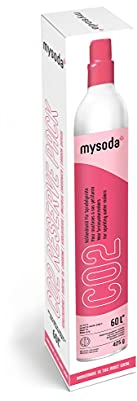 Mysoda: CO2-Reservezylinder mit klassisches Schraubventil | hochwertiges Kohlendioxid in Lebensmittelqualität für Wassersprudler | für bis zu 60 L Sprudelwasser