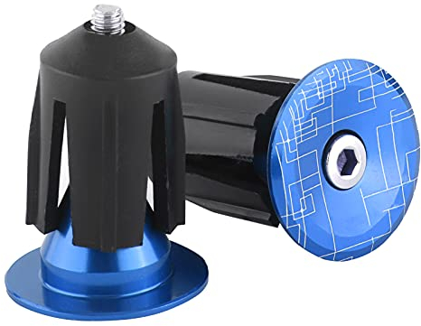 RiToEasysports Fahrrad Lenkerendstopfen, 2 Stück Fahrrad Lenkerendkappen Stopfen für Mountainbike Rennrad Faltrad MTB(Blau) Fahrradzubehör Fahrt