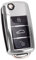 Autoschlüssel Hülle für VW Golf Skoda Seat Schlüsselhülle Cover 3-Tasten TPU Auto Schlüssel Cover (Silber)