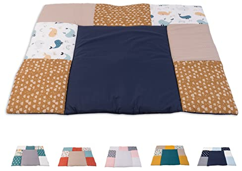 ULLENBOOM ® Wickelauflage 85x75 cm Wale (Made in EU) - Wickelunterlage Waschbar und für Unterwegs geeignet, Bezug: 100% OEKO TEX Baumwolle, Wickeltischauflage 75x85