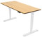 Ergotopia Desktopia Pro X Elektrisch höhenverstellbarer Schreibtisch, Ergonomischer Stehtisch für Büro oder Home Office (Bambus, Gestell Weiß, 180 x 80 cm)