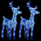 vidaXL 2x LED Rentier Beleuchtet Dekofigur Weihnachtsdeko Weihnachten Beleuchtung Außen Weihnachtsdekoration Figur Blau 80 LEDs Acryl