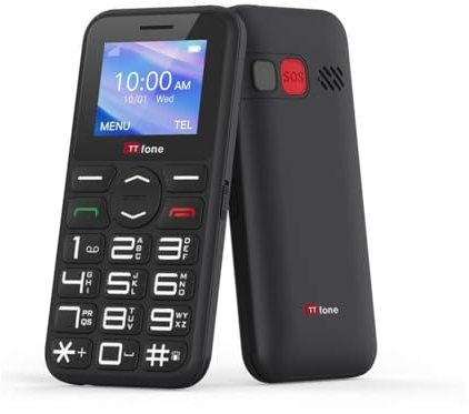 TTfone TT190 Big Button Basic Senior Unlocked Emergency Mobile Phone - Simple Cheapest Phone (with Dock Charger)