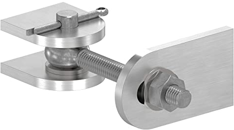 STEINBACHER© | Edelstahl Torband 180° verstellbar, Gewinde M12, V2A