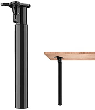 XLHWJCP Pieds de Meubles Pied Table Rabattable avec Vis Pieds de Support réglables Pied Pliable Support de Table Réglable en Hauteur pour Table Lit Canapé Camping Car (45-70cm,Black)