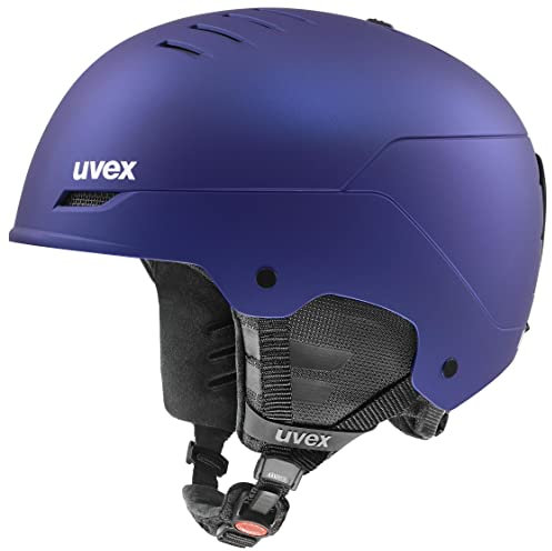 uvex Wanted - robuster Skihelm für Damen und Herren - individuelle Größenanpassung - Nackenwärmer - Purple bash matt - 54-58 cm