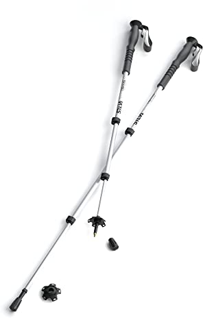 Silva Wanderstöcke Teleskop - Trekking Poles Aluminium - Faltbare Trekkingstöcke bis zu 140 cm - Schaumstoffgriffen & Handgelenkschlaufen - Walking Stöcke - Wanderstöcke Faltbar - Hiking Poles