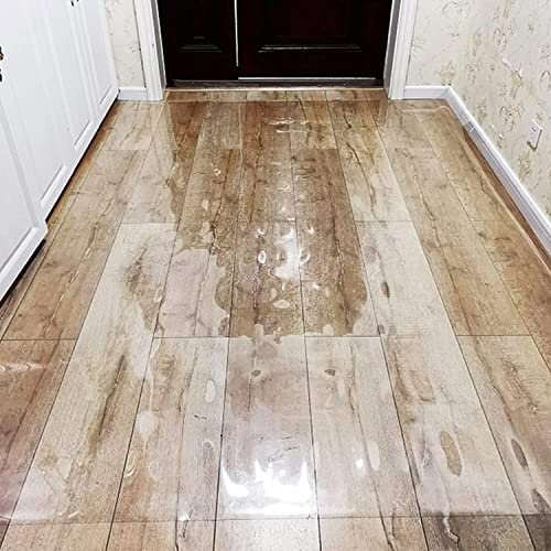 Tapis protège-Sol Clear Hardwood Floor Protector Mat for Computer Desk Gaming Chair 1.5mm Plastic Table Cover Clear Table Protector Non-Slip Easy Clean for Kitchen Tablecloths Table Mats ( Color : 1.5