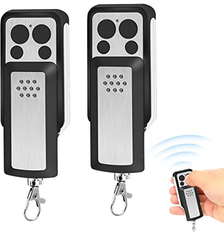 Mando a Distancia para Garaje Télécommande 433,92 MHz Extel y Thomson Gris 114253 104257 104251, Mando a Distancia Manual para Puerta de Garaje, 4 Botones Plegables (2