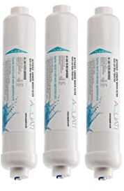3X Aquati Under-Sink Tap Drinking Water Filter Replacement Inline Cartridges 1/4 Push Fit Connection