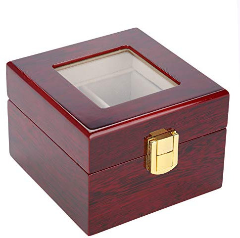Scatola Personalizzata Singola 13 × 13 × 10 2 Griglie Orologio da Polso in Legno Vetrina per Gioielli Scatola Portaoggetti Organizzatore