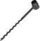 Manual Auger Drill, Portable Black Hand Auger Drill Survival Drill Wood Auger Drill for Wilderness Woodworking (10-230mm)