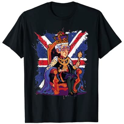 King Charles III Krönung London Souvenir UK Geschenk Kinder T-Shirt