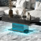 KEEPREAPER Modern Black Coffee Table for Living Room, Living Room Table Rectangular Center Table, High Glossy Wooden Coffee Tables with 16 Colors LED Lights for Dining Reception Room