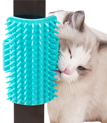 Peine Rascador de Esquina de Pared,Cepillo de Esquina Masaje Para Gatos,Cepillo de Masaje para Gatos,Cat Self Groomer,Juguete Cepillo Pelo Gato,Cepillo Esquina Gatos,Cepillo Masaje de Aseo