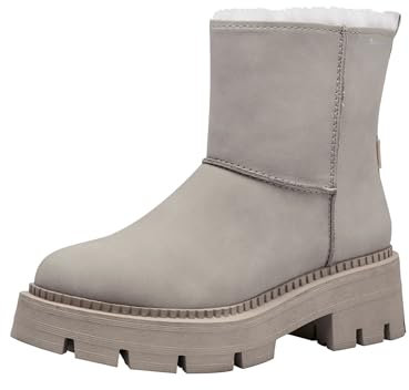 Tamaris Damen Warmfutter Stiefel Vegan; GREY, EU 40