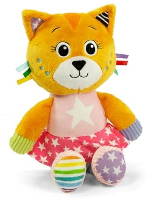 Clementoni - Baby for You Chat Katy The Kitty-Peluche, Jeu de Petite enfance, Jouet de première activité, Bonhomme bébé Lavable en Machine, 0-36 Mois, Multicolore, 17908