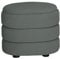 URBNLIVING Soft Velvet Ottoman Storage Pouffe Footstool Dressing Vanity Chair (Light Grey, Oval)