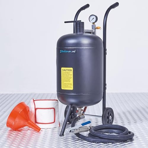 Mobiles Sandstrahlgerät - 45 liter + 25 kg Aluminiumsilikat