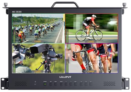 LILLIPUT RM1731S-12G 17.3 Zoll DSLR Touch Screen Kamera Field Monitor 1920×1080 FullHD ausziehbarer Rackmount Monitor 4K HDMI 12G-SDI Eingang/Ausgang Multi 3D-LUT Screen Video Peaking Focus Assist
