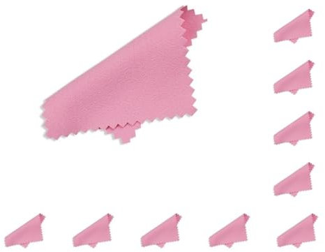 Silbernes Poliertuch, waschbar, wiederverwendbar, kein Geruch, Schmuckpflege, Fingerabdrücke, Reinigungswerkzeuge für Smartphones, Armbänder, 10 Stück, Siehe Produktbeschreibung, Polyester, Siehe