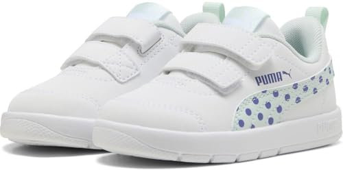 PUMA COURTFLEX V3 Dotty V INF Sneaker, White-Peaceful Blue, 27 EU