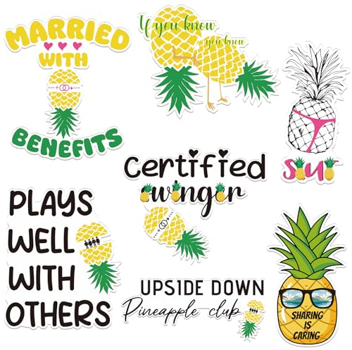 Wxiben Magnetische Kreuzfahrt-Tür-Dekorationen – 7 Stück Ananas-Kreuzfahrt-Türmagnete, lustige Ananas-Magnete, lustige Ananas-Magnete, Aufkleber für Kabine, Kabine, Kabine, Party, Kühlschrank