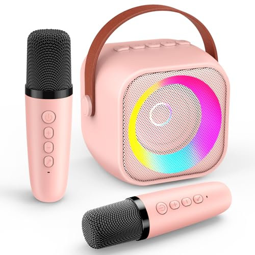 3-12 Year Old Girls Gifts, Easter Gifts for Kids Karaoke Machine 2 Microphones Sing Girls Birthday Presents Girls Kids Toys Age 3-9 Gifts for 3-12 Year Olds Girls Toys for 3-9 Year Old Gifts Teenage