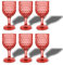 ARCA, Set 6 Calici in Vetro Colorato Cherry Blossom, Rosso, 340 ml