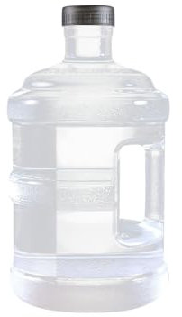3L/5L (101/170 Oz transparent) Wasserflasche mit Abdeckung Große Wasserflasche mit Abdeckung Gym Wasserflasche mit Griff Gallon Wasserkrug Außengriff Große Kapazität Wasser (Weiß, 3L)