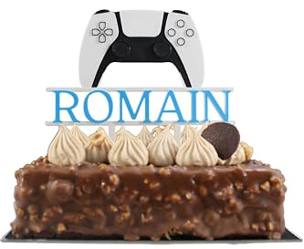 3DKOUPE - Personalisierbarer Konsolencontroller 2: Cake Topper Geburtstag oder Spielerdekoration