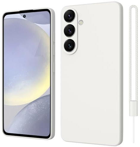ORDA für Samsung Galaxy S24 Hülle Silikon Case, Handyhülle für Samsung S24 5G Dünn Straight Edge, Kameraschutz und Bildschirmschutz, Kratzfeste Hülle für Samsung Galaxy S24 Cover Weiß