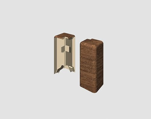 EGGER Außenecke 6CM Nußbaum braun | neues kubisches Profil | 2 Stück