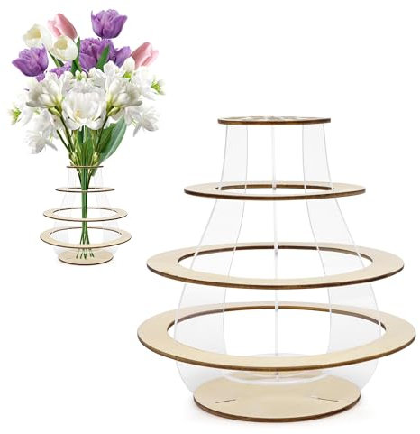 Creaher Vaso per fiori Lego, vaso puzzle in legno per composizioni di bouquet di fiori Lego, vaso di fiori in legno Vaso Lego per fiori rose, girasoli tulipani, regalo per gli amanti dei fiori Lego