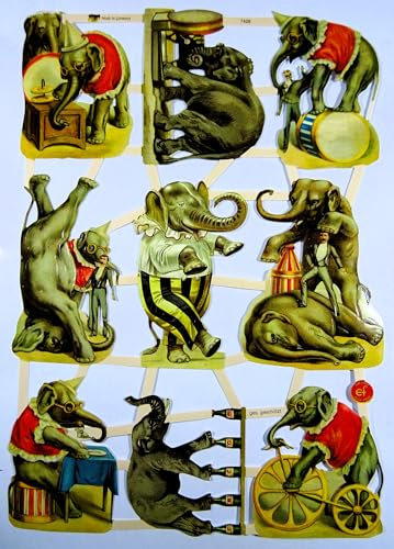 Glanzbilder Elefant Zirkus EF 7428 Glanzbild Bild Posiebilder Scrapbook Deko GWI 332