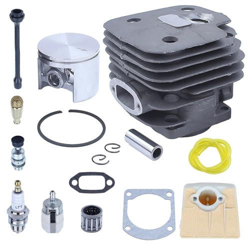 AOIUU Kit de pistón de Cilindro de 52 mm Apto for Motosierra Husqvarna 61 268 272 272XP BIGBORE Reemplazo de línea de Filtro de Aire y Combustible 503758172 W Бензопила
