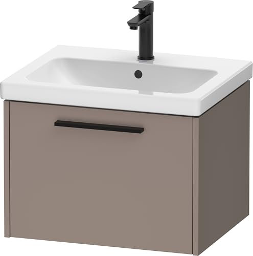 Duravit D-Code Waschtischunterbau, 1 Auszug, 584x460mm, mit Griff, DC46650BD430000, Farbe: Basalt Matt